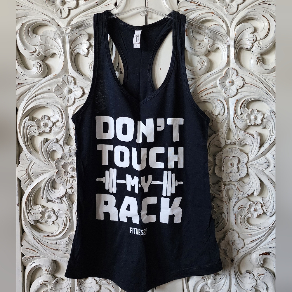 Black Athletic Graphic Racerback Tank